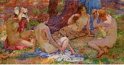 Theo Van Rysselberghe Four Bathers oil painting